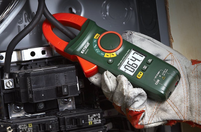 Extech MA445 400A True RMS AC/DC Clamp Meter with NCV Detector, 1.2" Jaw Opening, Backlit Dual Display, 40,000 Count Multimeter, Inrush Current, Frequency, Duty Cycle, Diode & Continuity Tester - Image 1